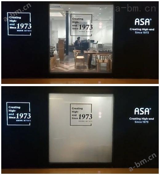 4S店的雾化投影玻璃应用OY-8