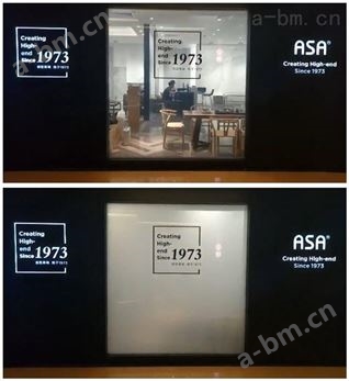 4S店的雾化投影玻璃应用OY-8