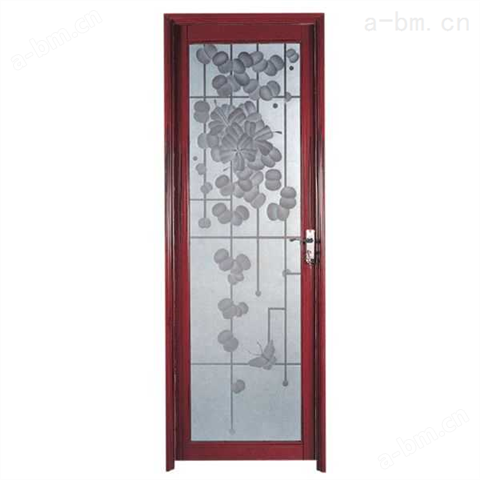 银恒门业（三德装饰）-美之选平开门系列-红胡桃纹暗花铝门
